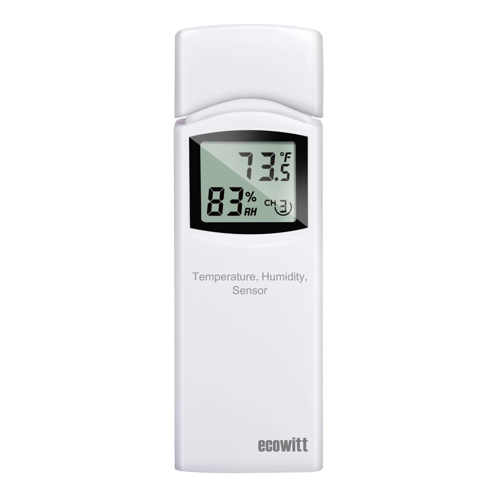 ECOWITT WN31 shows temperature and humidity on LCD for easy indoor monitoring