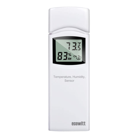 ECOWITT WN31 shows temperature and humidity on LCD for easy indoor monitoring