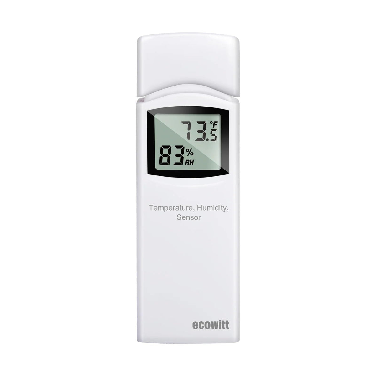 Ecowitt WN32 outdoor sensor provides outdoor temperature and humidity readings clearly