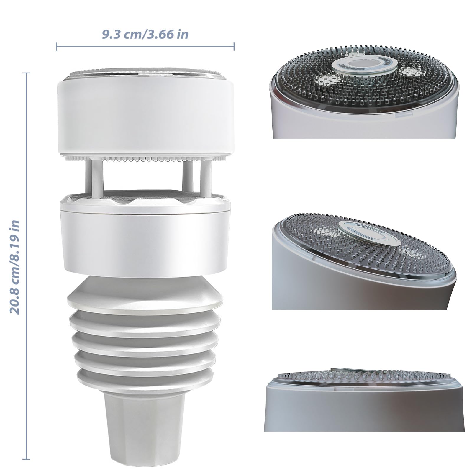 ECOWITT WS90 sensor top view highlighting outdoor layout