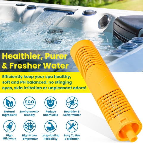 E-cowlboy controlled release technology promotes clearer, softer spa water
