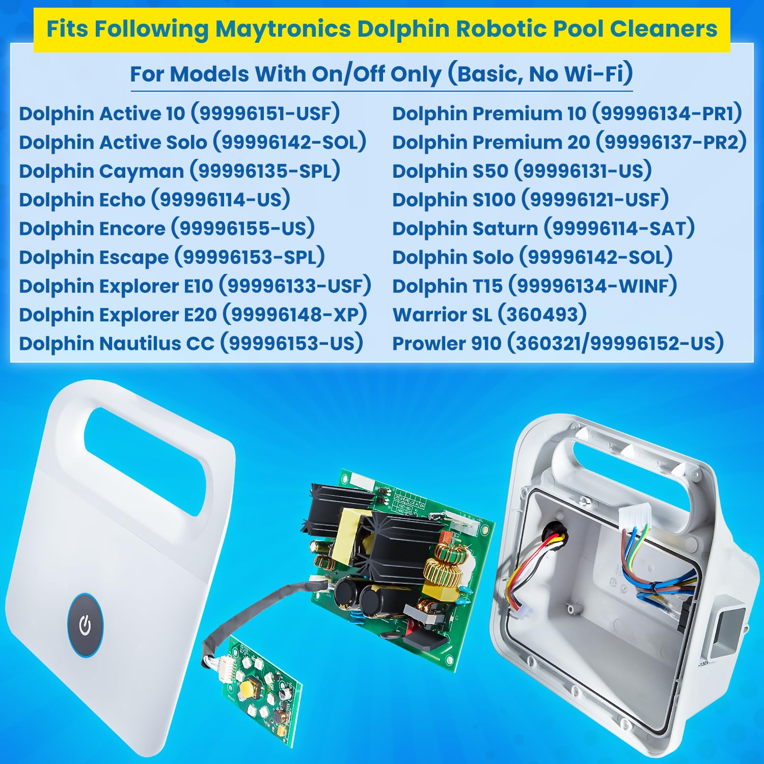 E-cowlboy Dolphin on/off button design simplifies single-cycle operation.