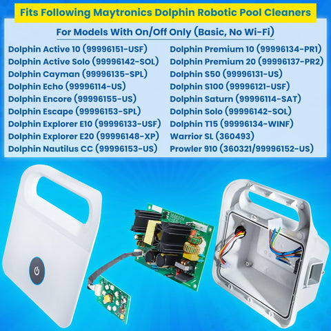 E-cowlboy Dolphin on/off button design simplifies single-cycle operation.