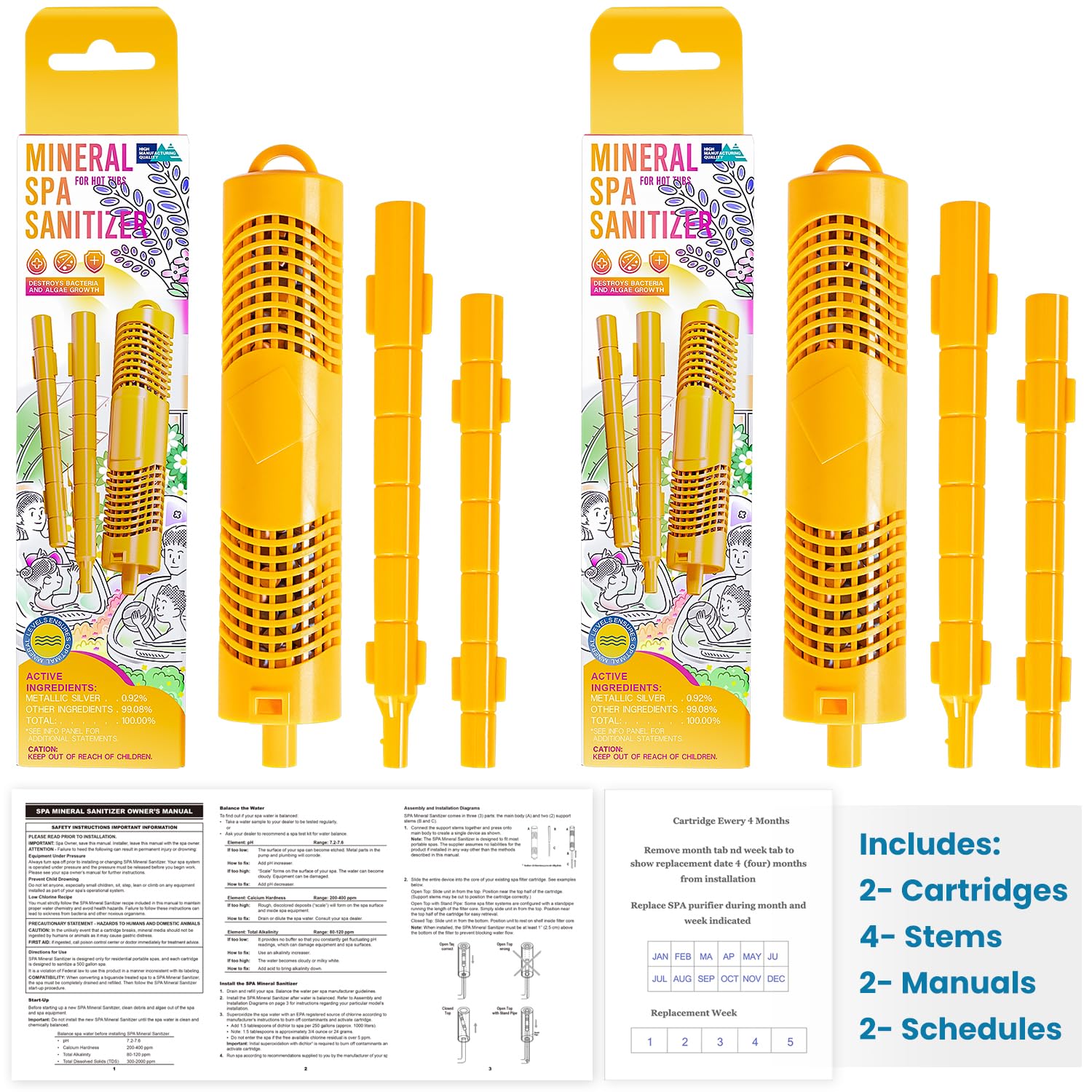 E-cowlboy packaging shows included stems and care schedule for hassle-free setup