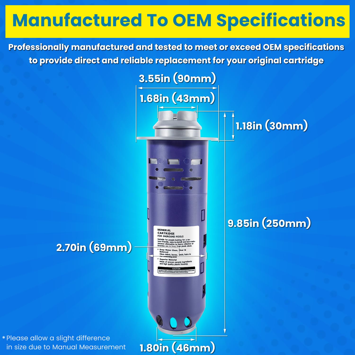 Easy installation: swap and go with E-cowlboy replacement cartridge.