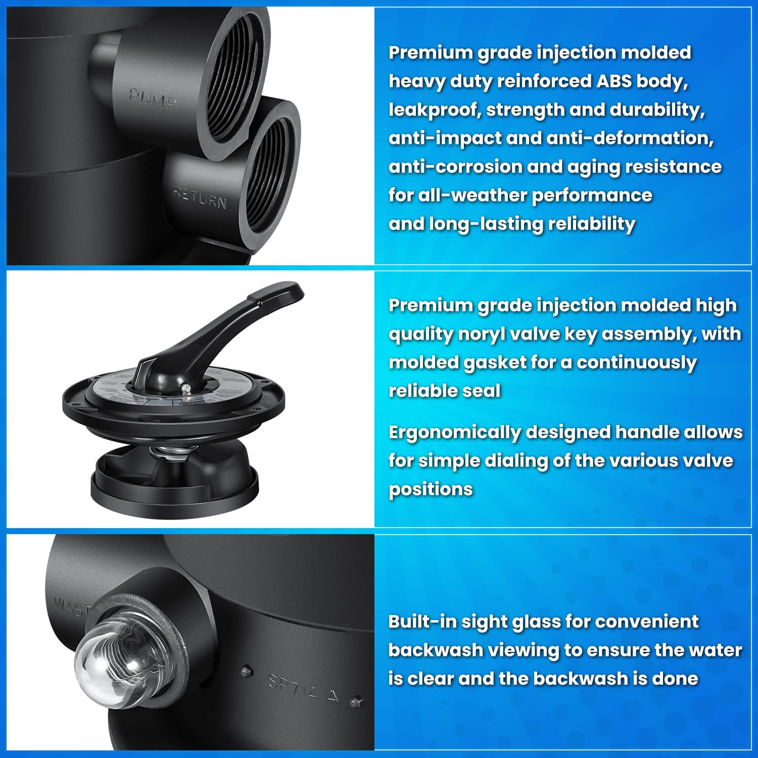 E-cowlboy SP0714T packaging includes valve body, gauge, and o-ring (clamp not included)