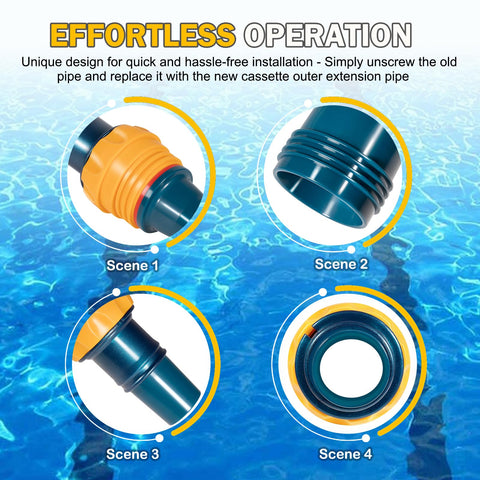 E-cowlboy W70326 extension pipe with external threads for straightforward fit.