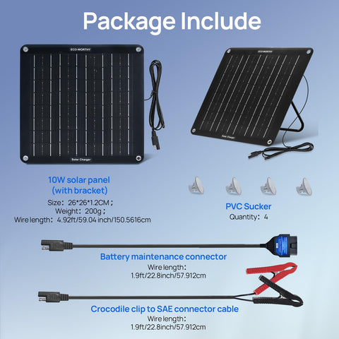 Eco-Worthy built-in blocking diode prevents reverse charging at night.
