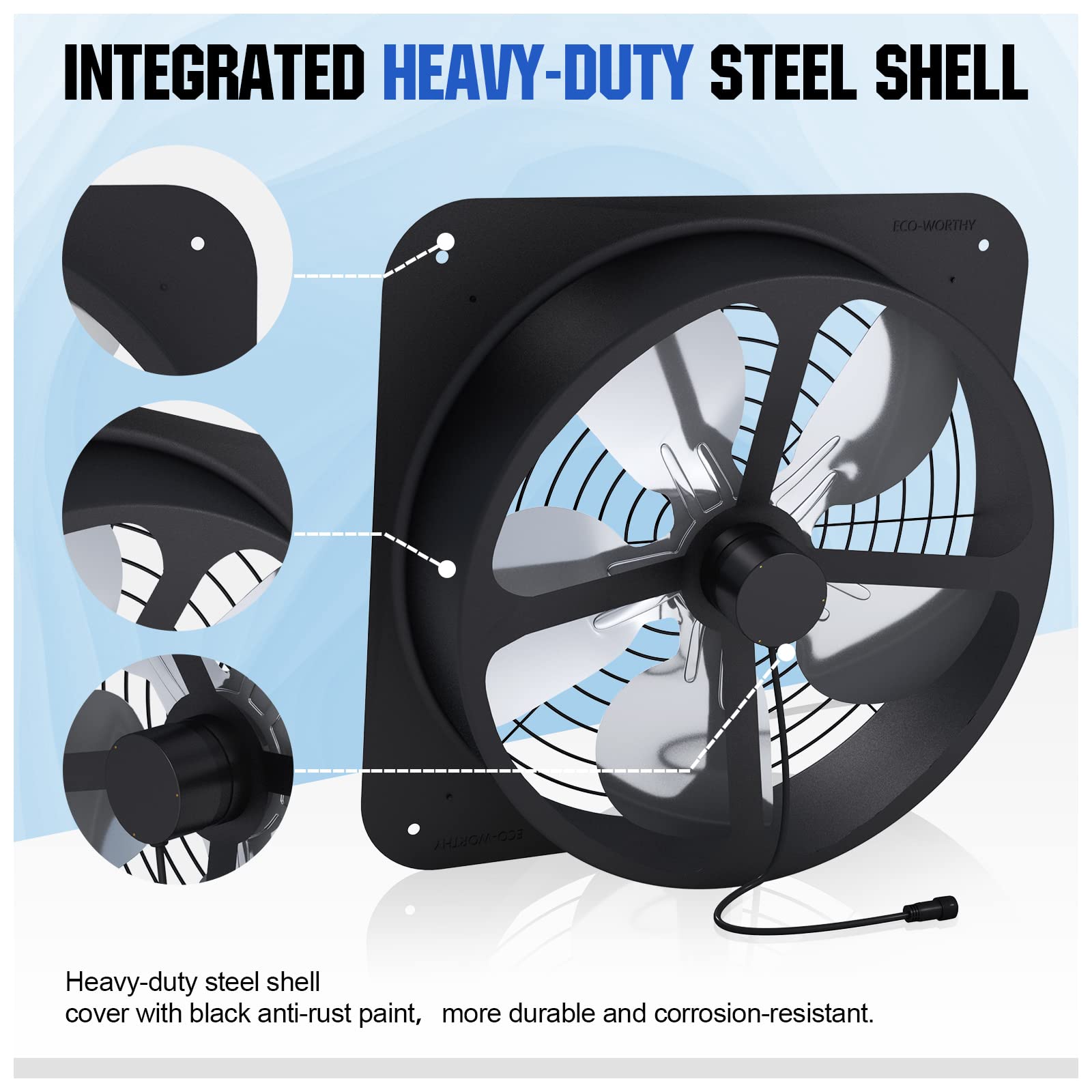 Chicken coop interior ventilated by Eco-Worthy solar fan system
