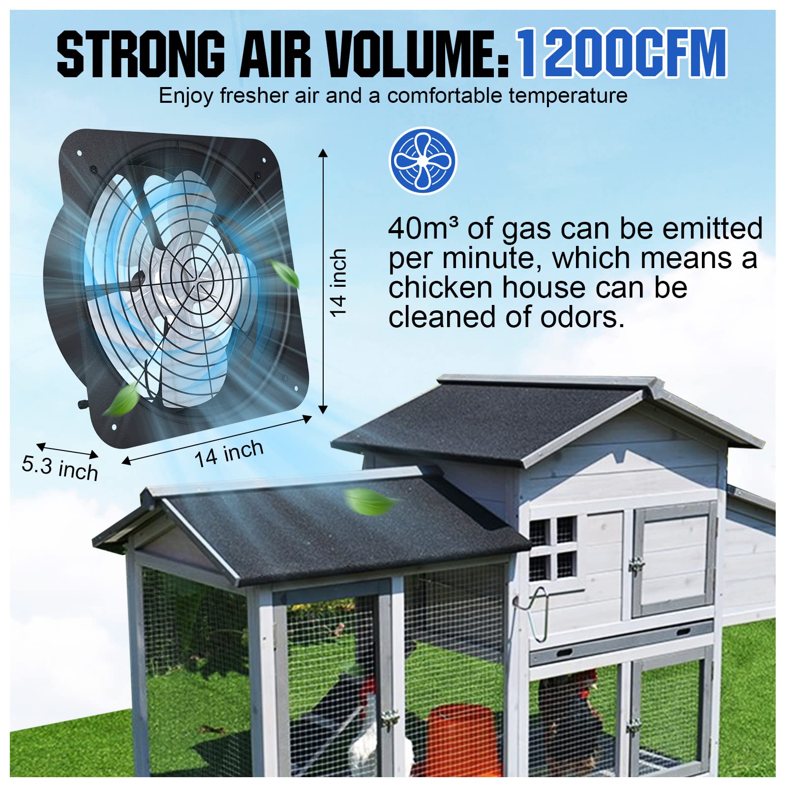 Eco-Worthy 25W DC fan close-up showing efficient attic ventilation