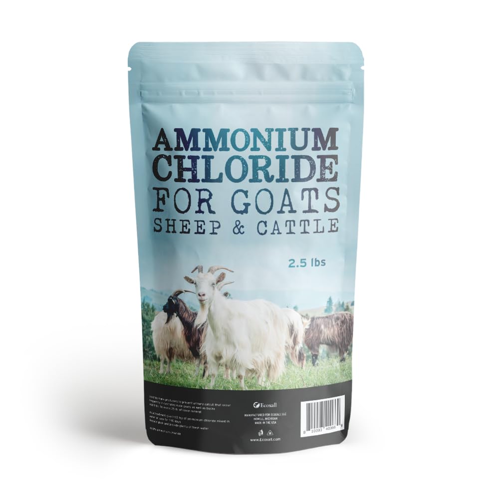 Ecoxall ammonium chloride powder bottle, high-purity NH4Cl for soldering flux and plant fertilizer.