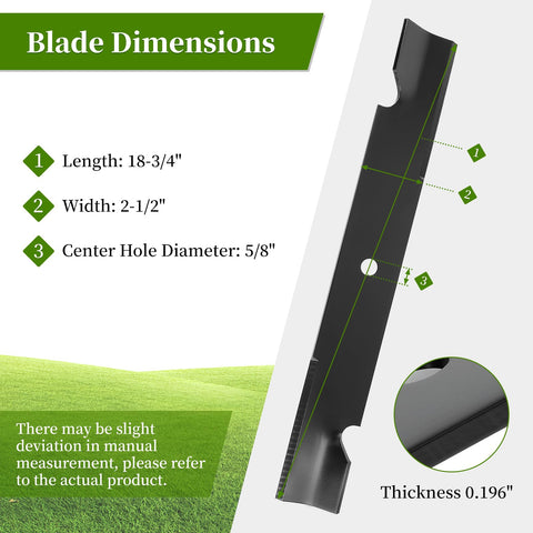 Ecreban pack of 3 mower blades ready for replacement