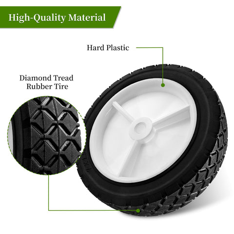 Ecreban durable rubber and plastic hub wheel for tough outdoor tasks.