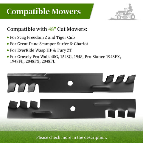Ecreban blade installation process for 48-inch deck mower