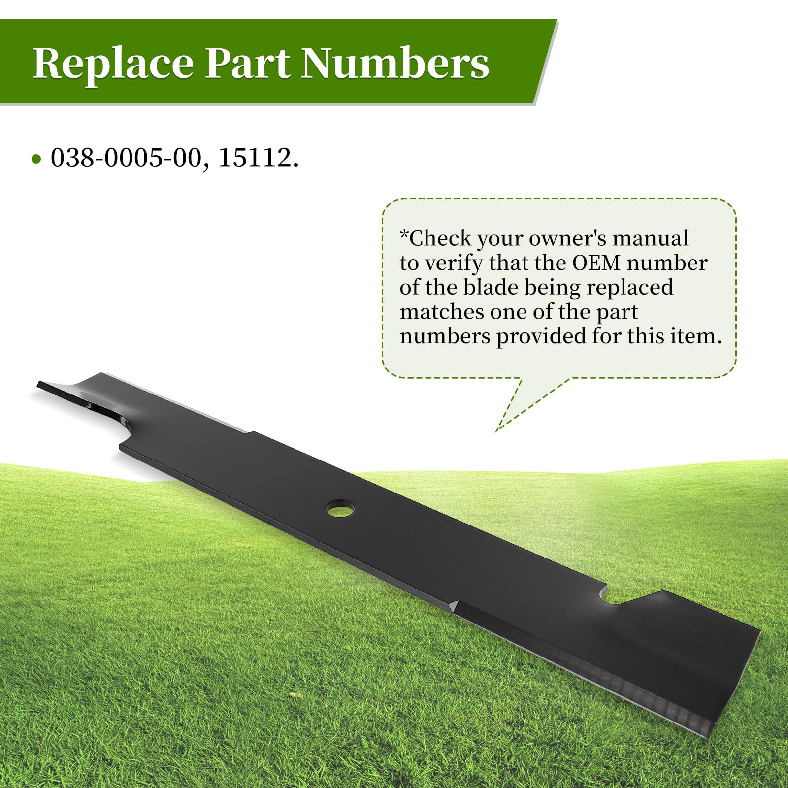 Ecreban high-lift blade design improves airflow and bagging