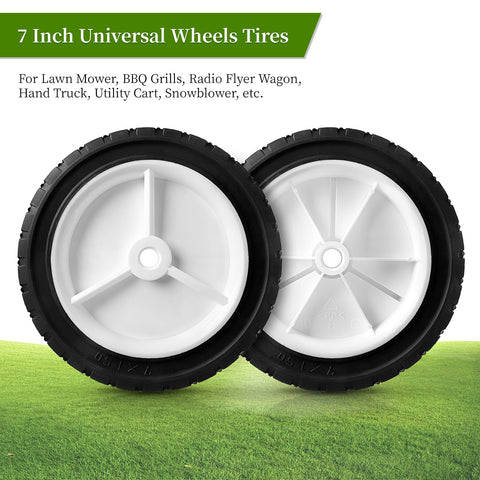 Ecreban two-pack wheels with 1/2 inch bore, quick install.