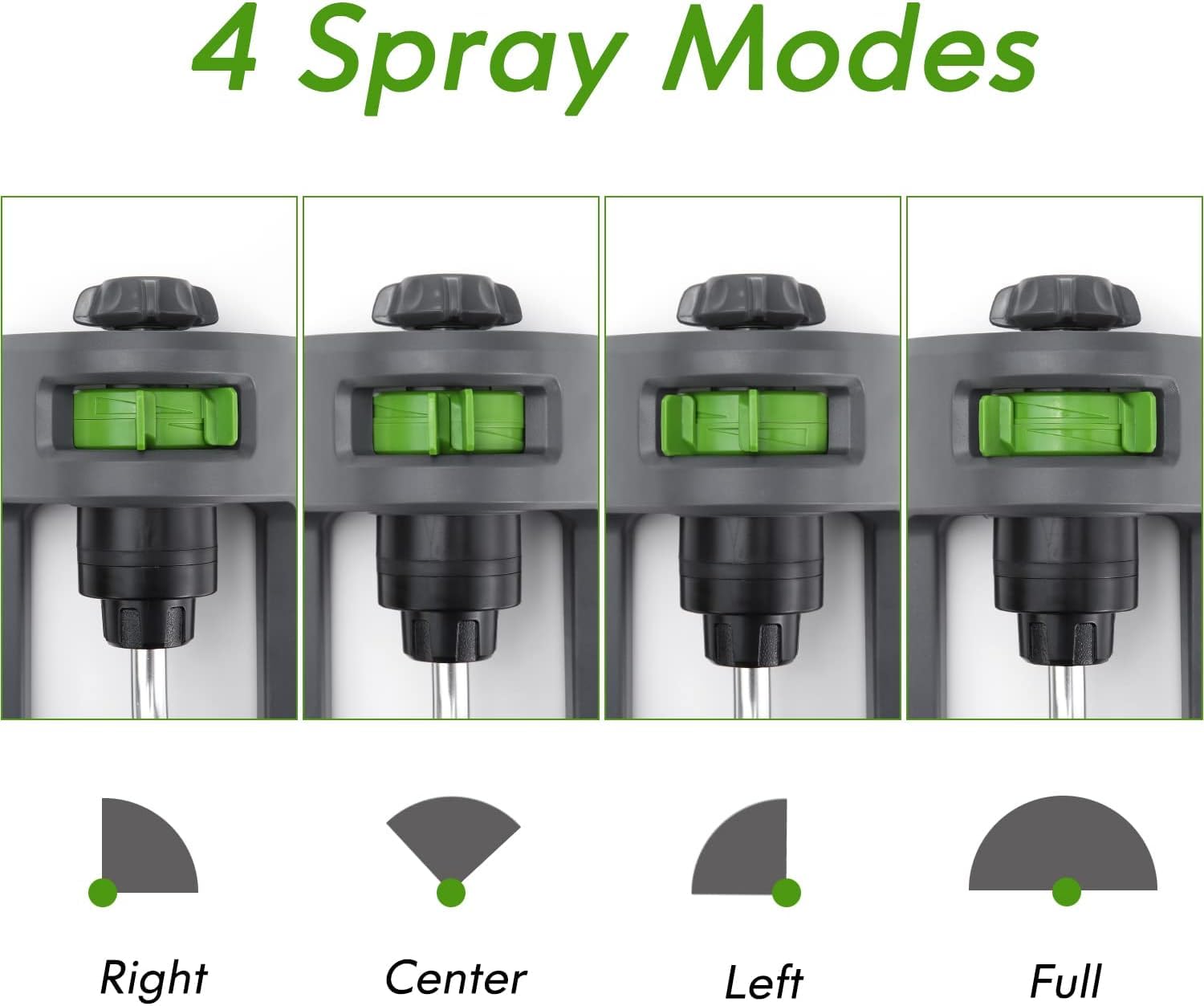 Hose connection includes a built-in filter to reduce nozzle clogs.