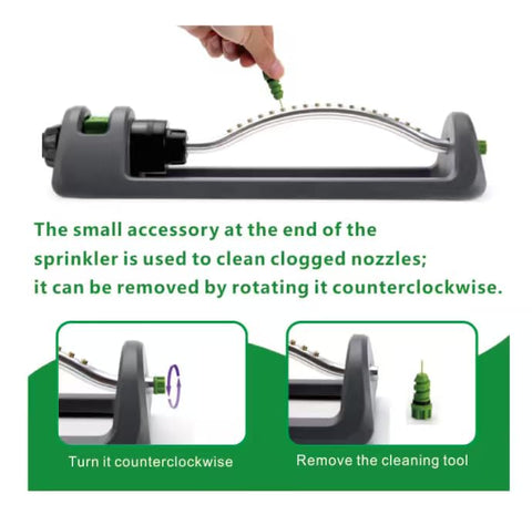 Nozzle cleaner at the end clears clogs quickly.