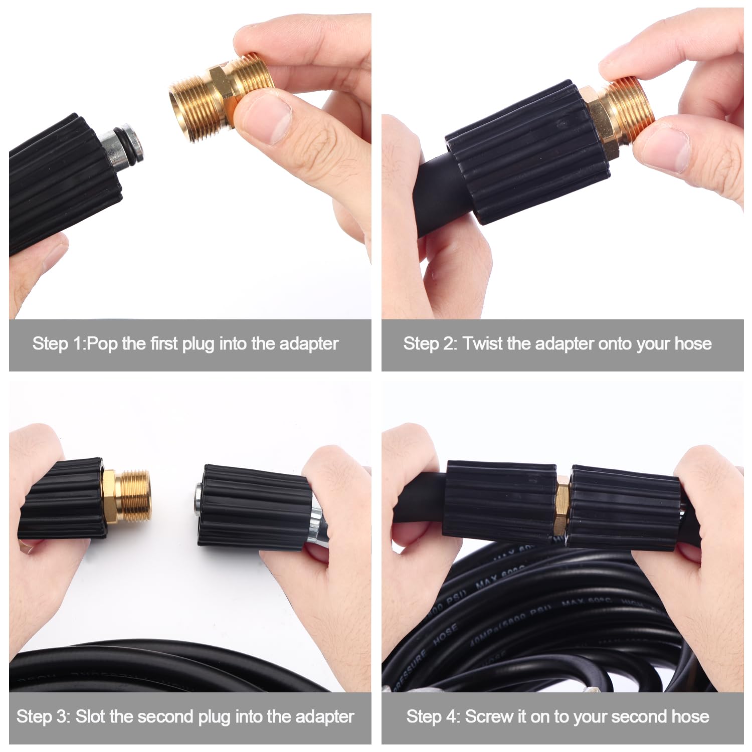 ECuoPix extended-reach hose accessory lets you reach tight spots without moving the washer.