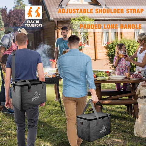EddHomes BBQ Blanket with adjustable shoulder strap for easy transport.