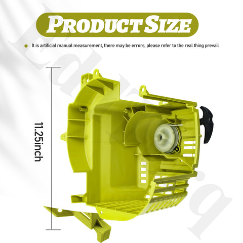 EddTorq pull starter for Ryobi RY38BPVNM demonstrates quick replacement and smooth operation.