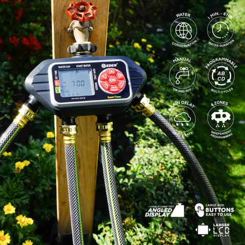 Eden 93413 customizable schedules for precise garden irrigation needs.