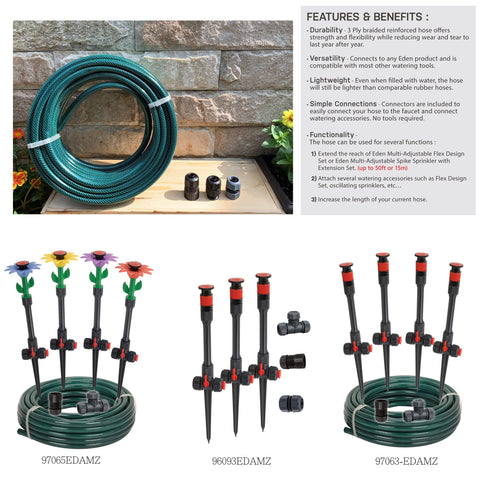Eden 94051 lightweight and flexible design reduces strain while watering.