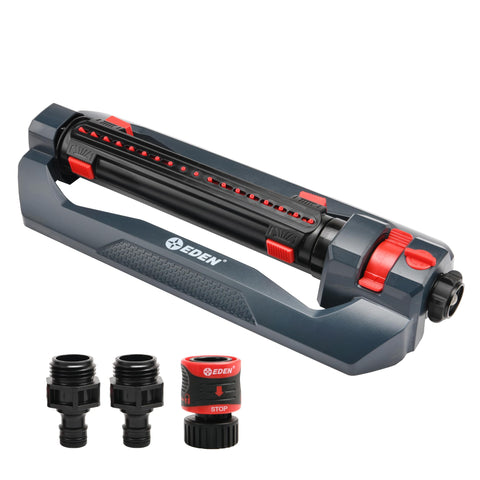 Eden 94094 turbo sprinkler front view showing wide lawn coverage