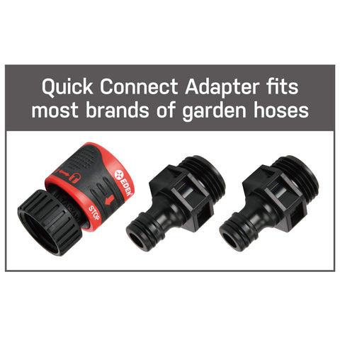 Eden 94805 soft rubber coating reduces fatigue during long watering sessions.