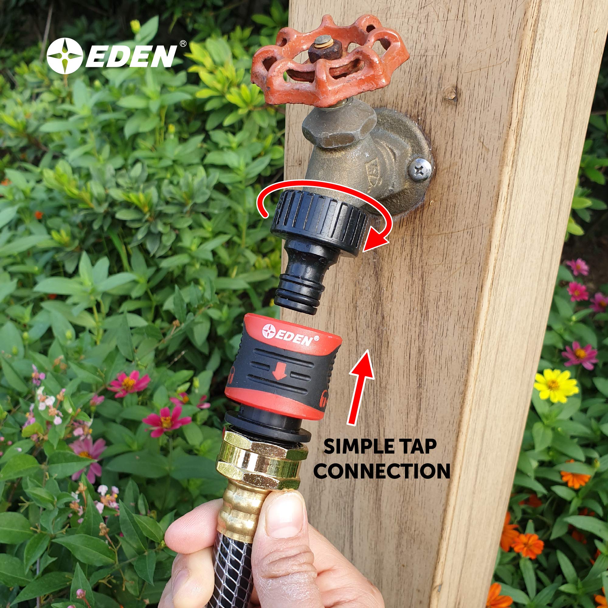 Eden 95210 ergonomic comfort-grip for comfortable tool changes.