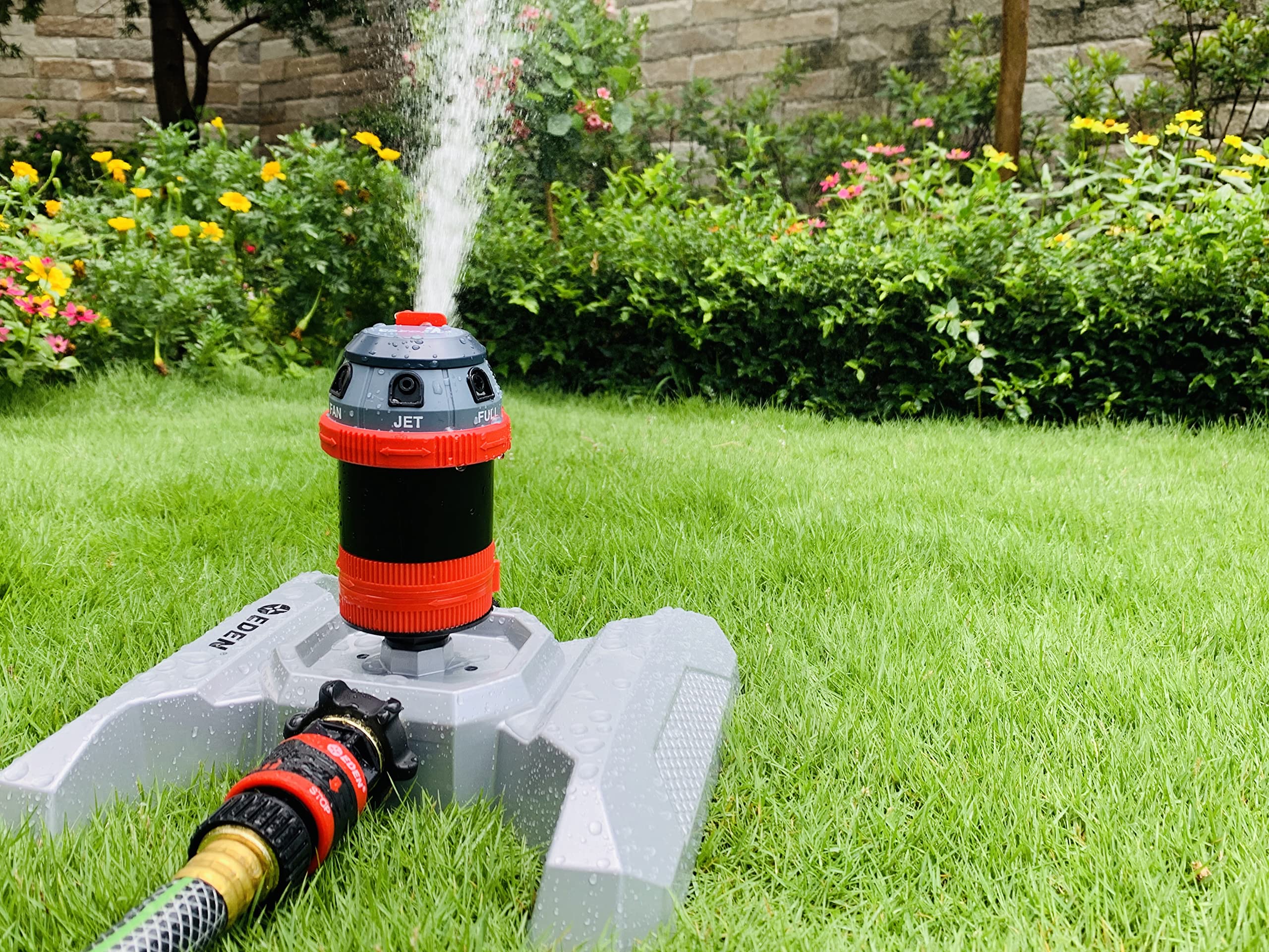 Eden 96122 flow-through extension demonstrates scalable coverage for larger yards.