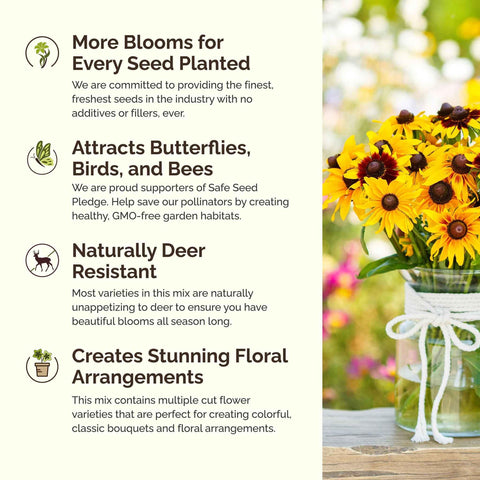 Eden Brothers Indiana wildflower seeds pollinators garden attracts bees and butterflies