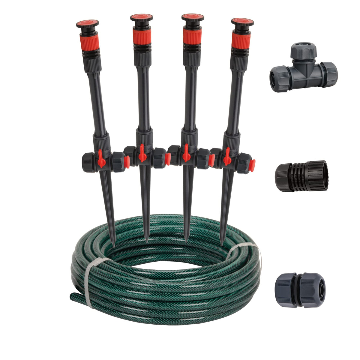 Eden Flex-Design Sprinkler Set showing four adjustable heads for precise garden coverage.