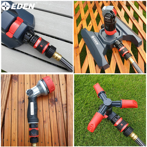 Eden Quick Connect starter kit assembly showing all included parts.