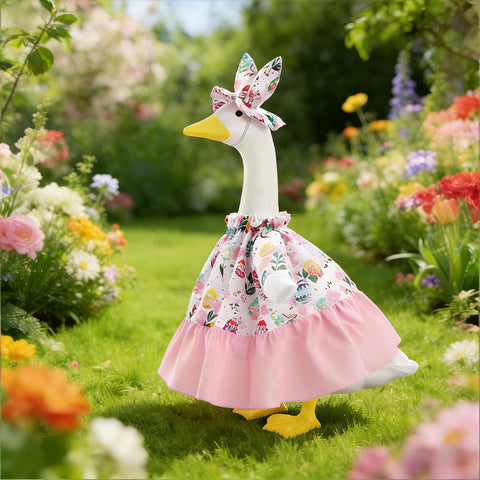 EdenShine egg and flower design creates a festive outdoor focal point.