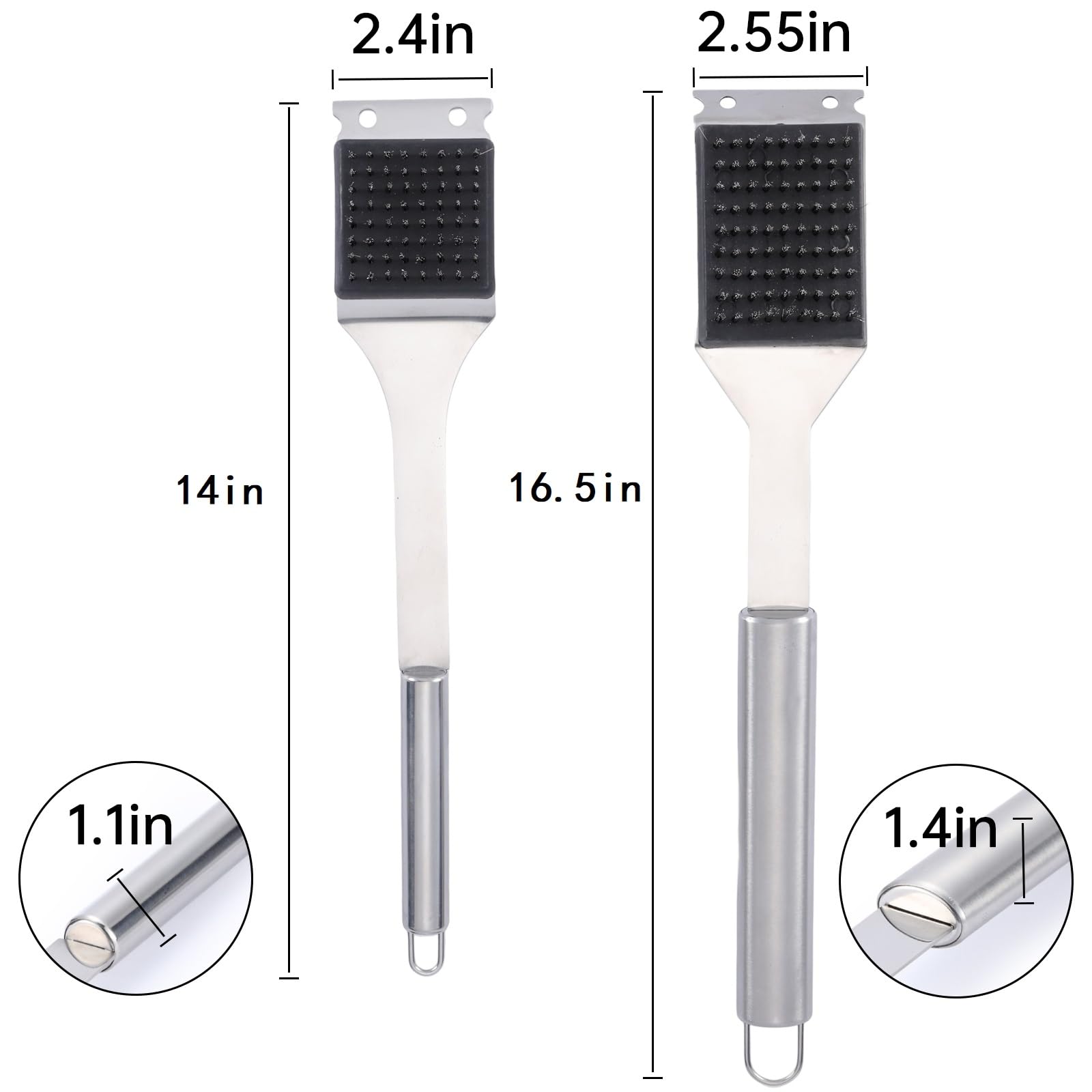 Edgnb 14-inch grill brush for tight spots and precision cleaning.