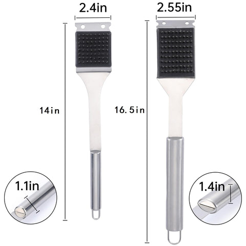 Edgnb 14-inch grill brush for tight spots and precision cleaning.