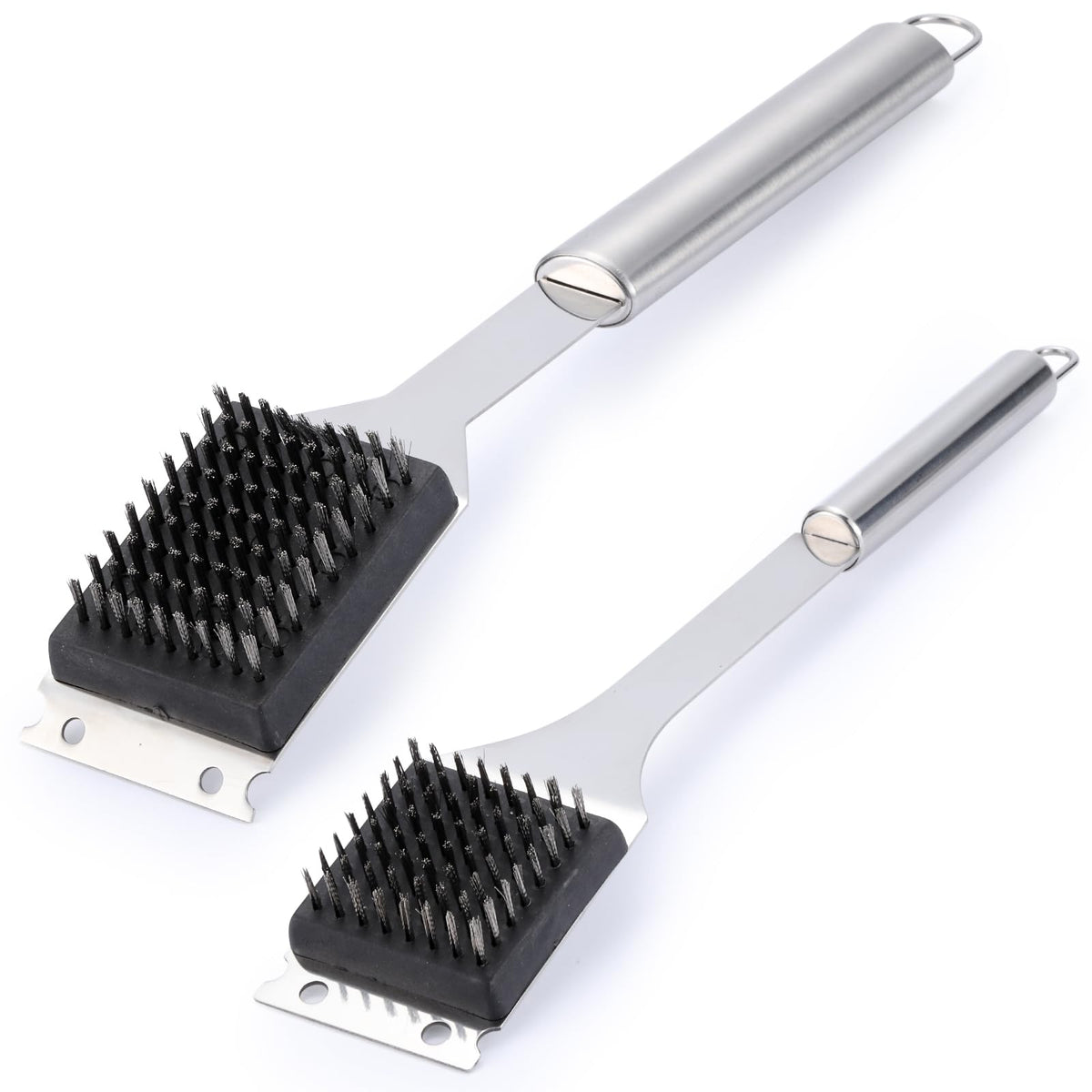 Edgnb 16.5-inch grill brush reaches deep grates for thorough cleaning.