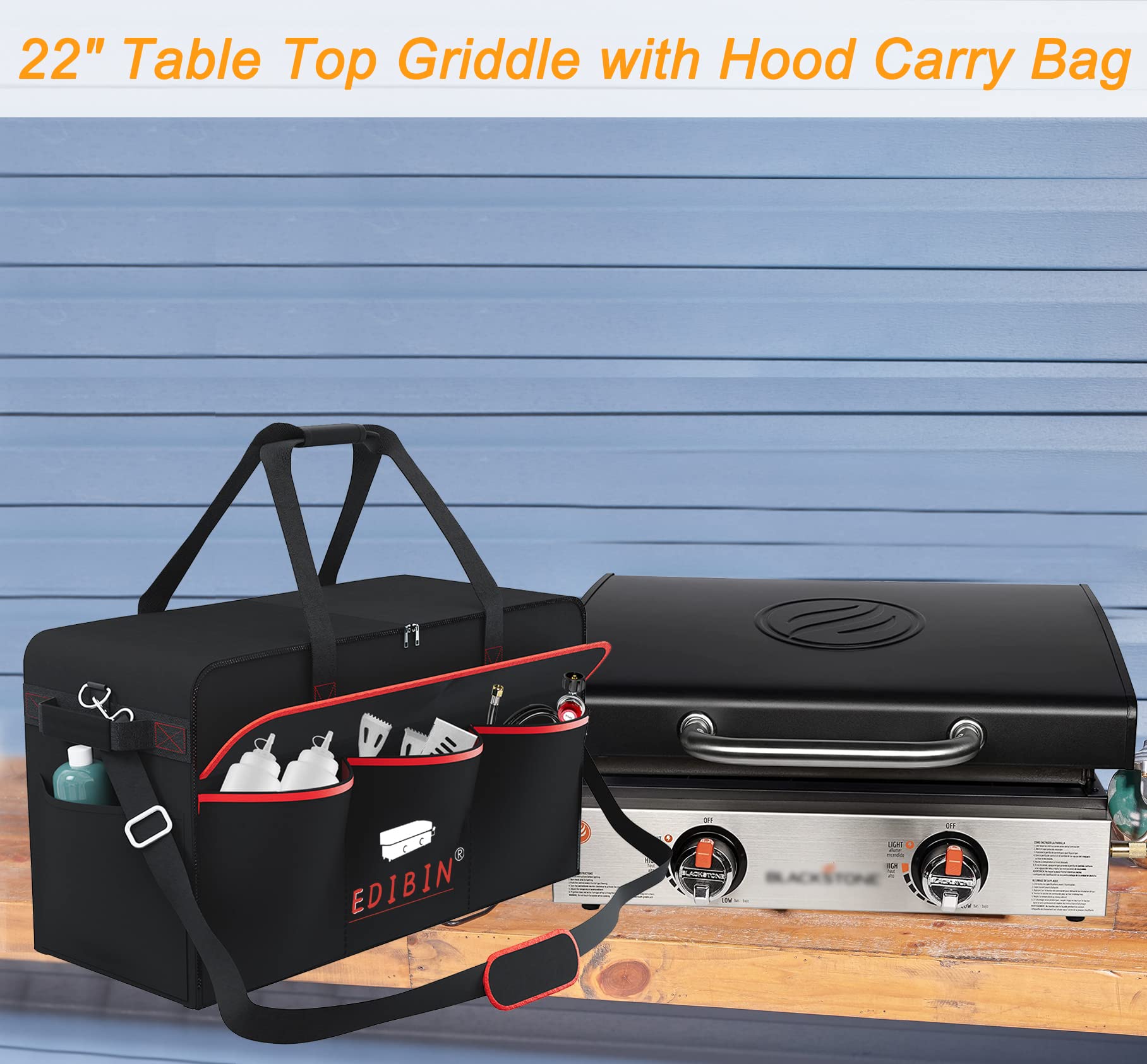 Sturdy straps on the EDIBIN bag for easy carrying