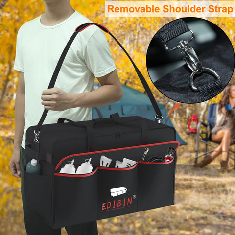 Two-side handles enable quick, two-person lifting