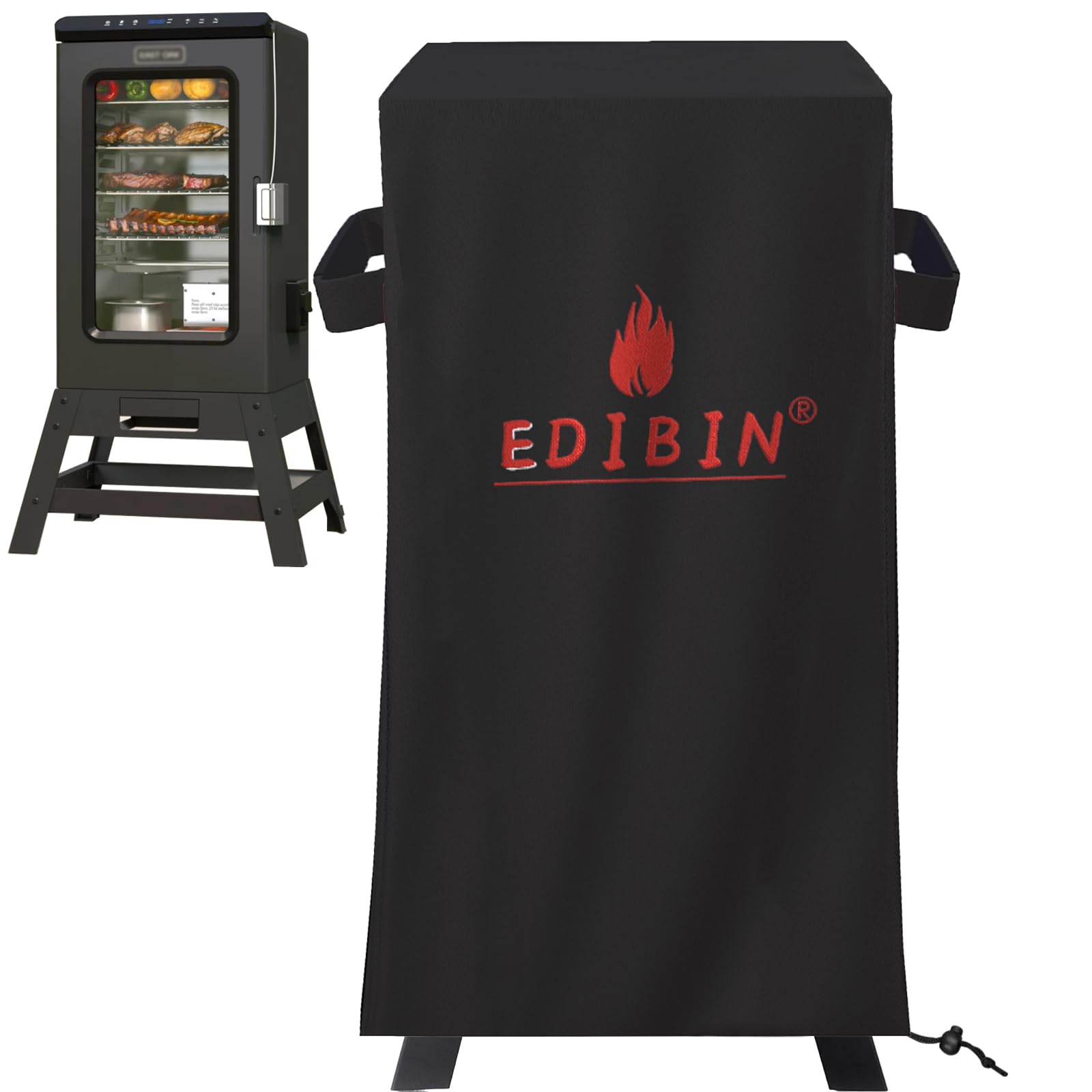 EDIBIN smoker cover fits East Oak Ridgewood Pro 30-inch electric smoker for outdoor protection.
