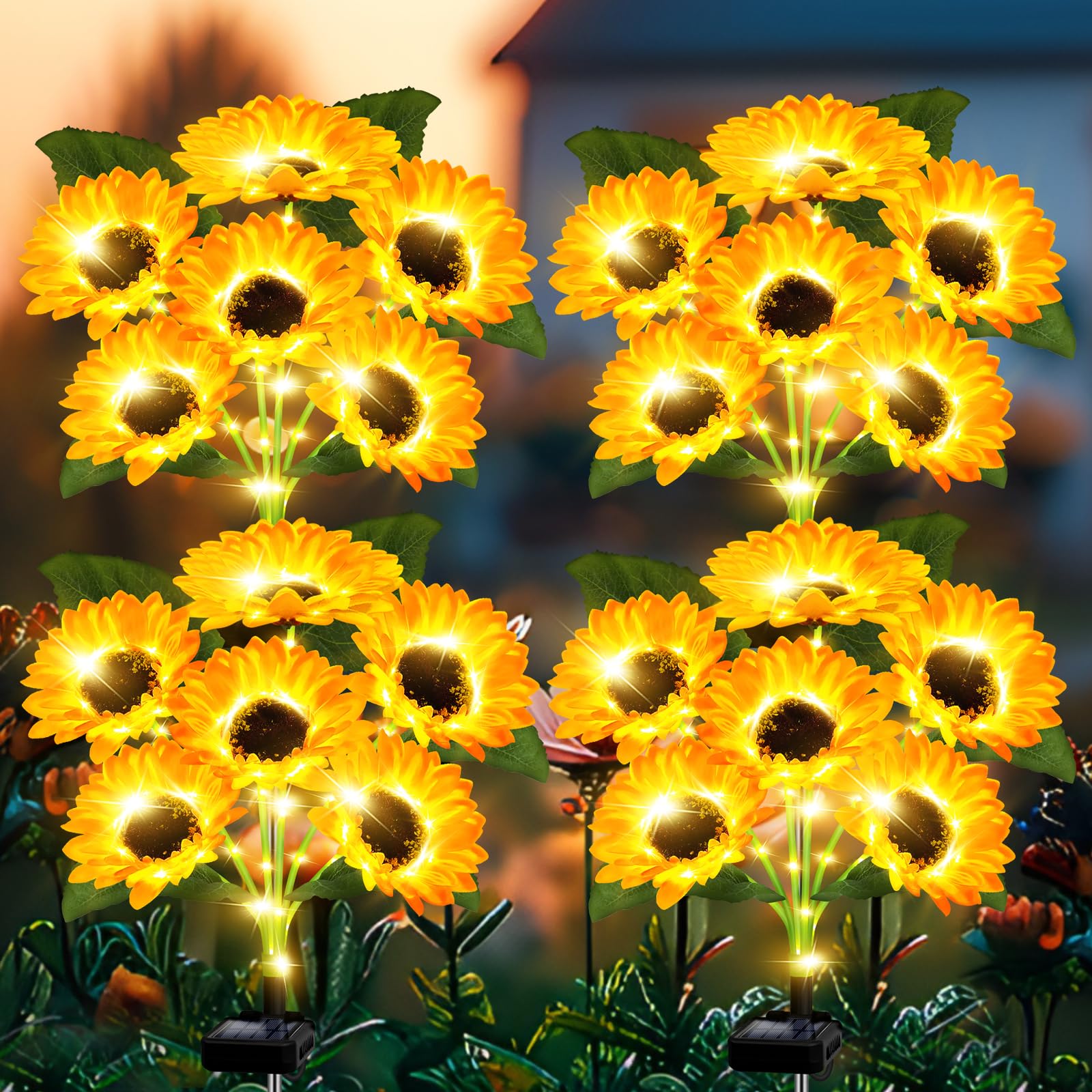 Durable aluminum poles support a sturdy, weatherproof outdoor display.