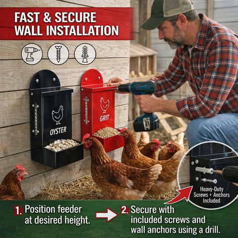 EDRISCO easy-mounting holes simplify secure installation on walls or fences