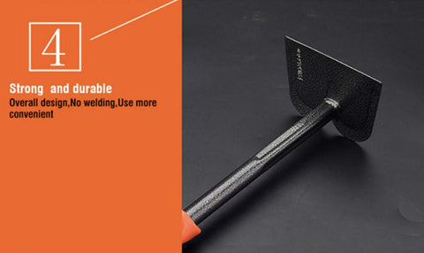Edward Tools hand hoe durable blade showing strength under load