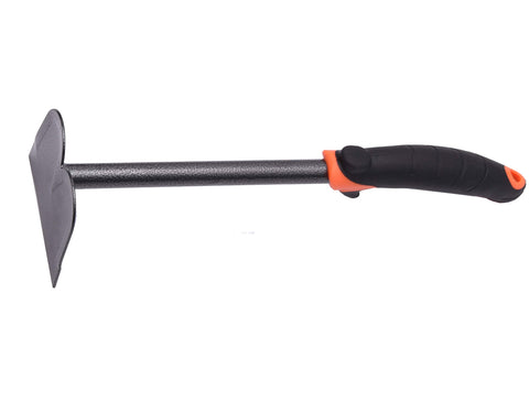 Edward Tools hand hoe grip closeup highlighting rubber Ergo-grip for comfortable use
