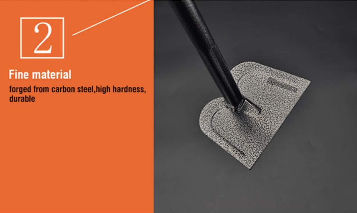 Edward Tools hand hoe used on rocky soil demonstrating resilience in tough conditions