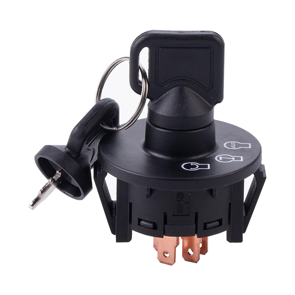 eeaee ignition starter switch front view shows compact 3-position design for quick starts