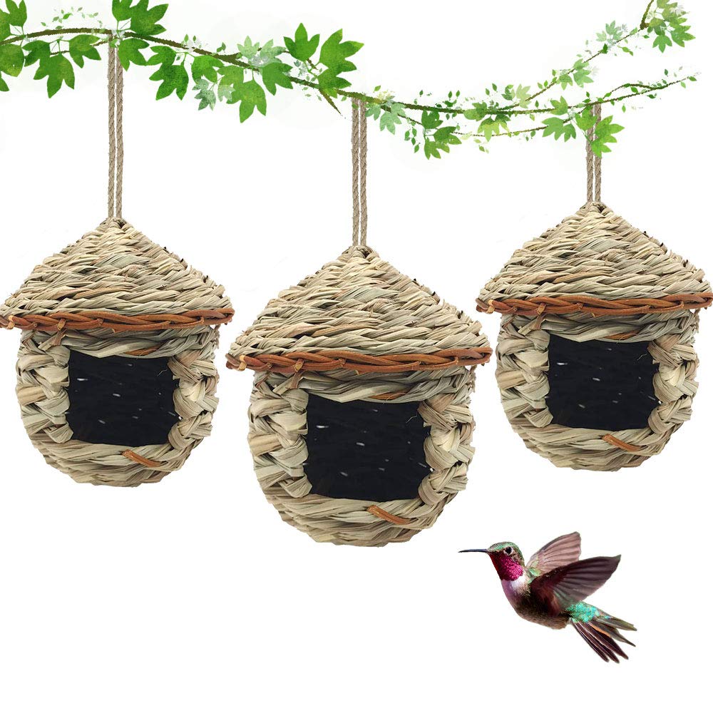 Eeaivnm hummingbird house exterior hanging view for outdoor shelter.