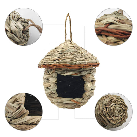 Eeaivnm hummingbird house hand-woven texture adds natural charm.