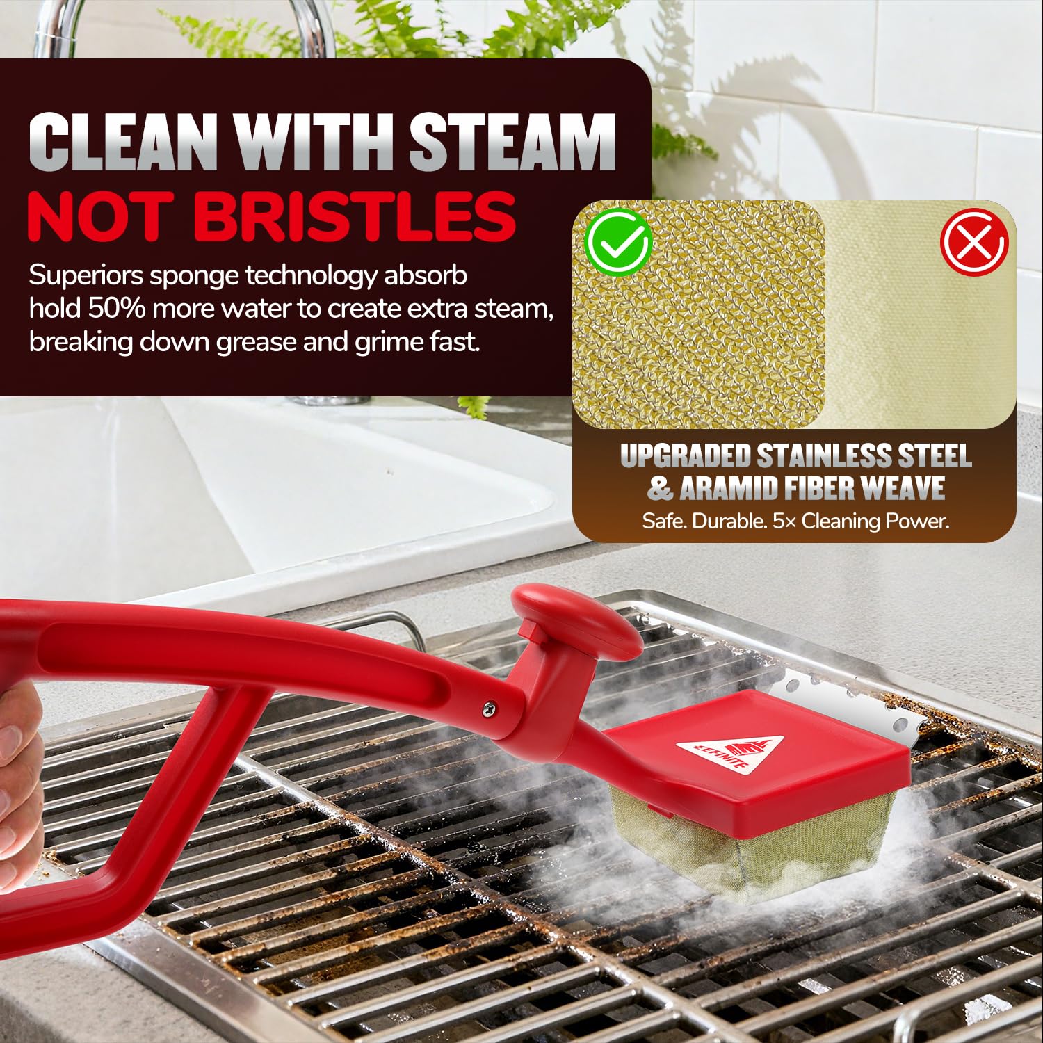 EEFINITE dishwasher-safe design simplifies post-grill cleanup.